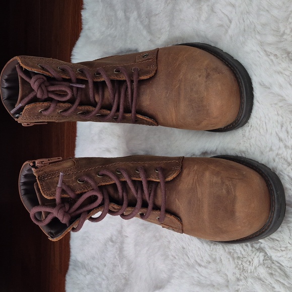 Clarks Leather Lace-Up Boots - Picture 1 of 5